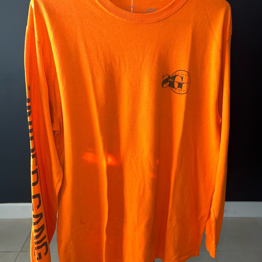 Orange Long Sleeve Graphic Tee